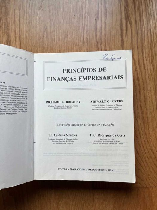 Livro "Princípio de Finanças Empresariais" - Brealey & Myers