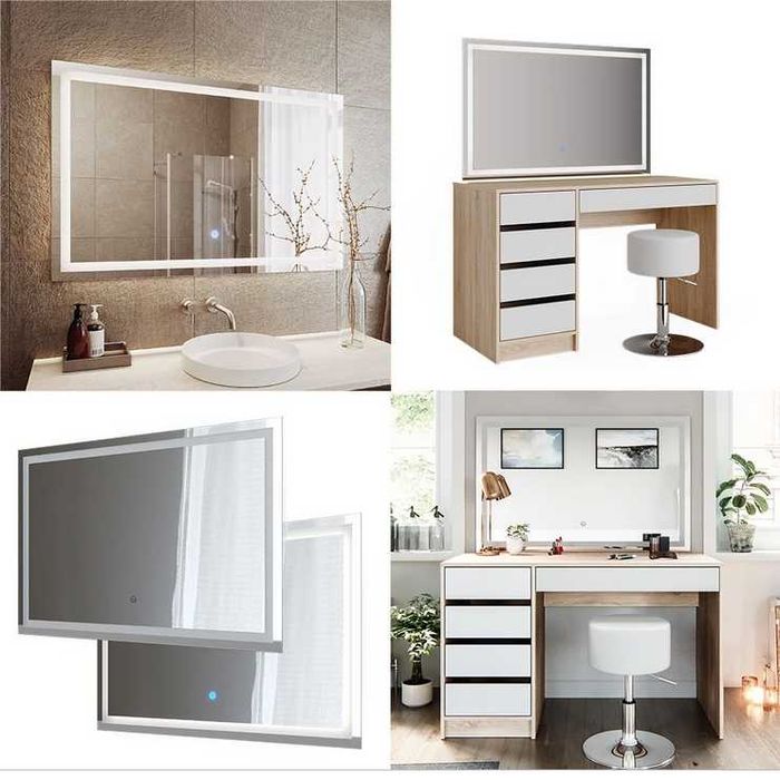 lustro łazienkowe Szkło 110 x 70 x 2,8 cm z oświetleniem LED, Viola