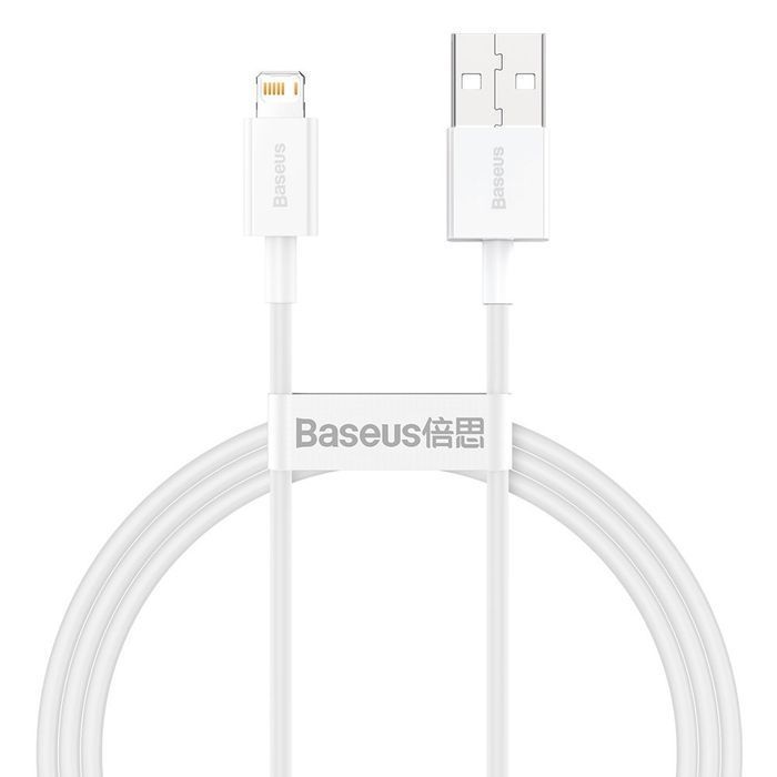Kabel USB Baseus Superior Lightning 2.4A 1M | Biały