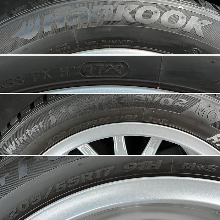 MERCEDES r17 5x112 CLA, A, B, C-Class HANKOOK 205 55 r17 2020 ЗИМА M+S
