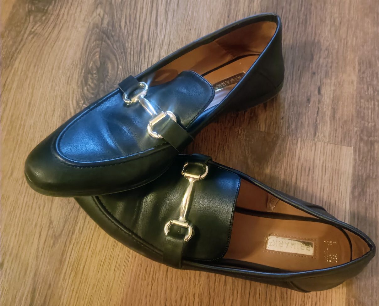 Loafersy Primark czarne
