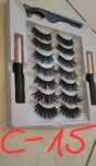 HIT Nowe rzęsy magnetyczne 7 par dwa eyelinery mix #15