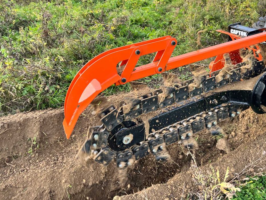 Piła trencher do drenażu do ładowarka burtowa skidsteer Captok CK-D39F