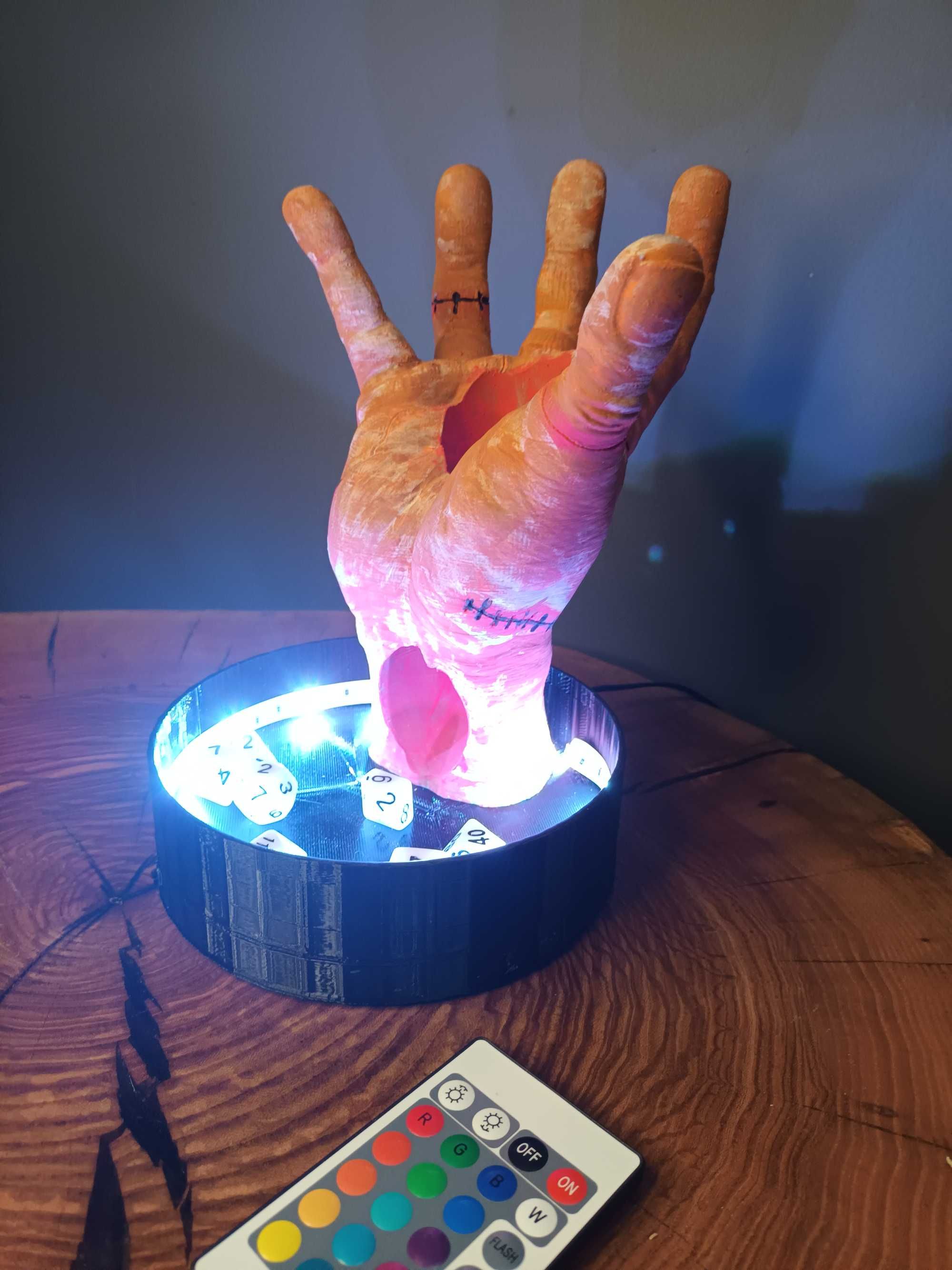 Dice tower Rączka Zombie LED 3D RGB Bezprzewodowa