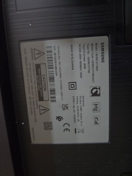 Telewizor marki Samsung 55 cali 4K NOWY Smart tv, wifi,YouTube,Netflix