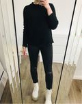 Czarny sweterek półgolf sweter H&M 34 (XS)