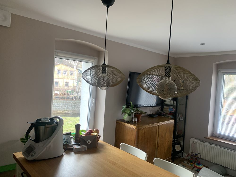 Lampy wiszące abażurowe dwie sztuki