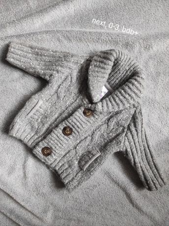 Next sweterek niemowlęcy kardigan 0-3 56-62