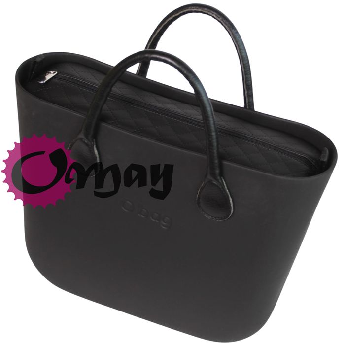 Czarna Pikówka organizer do OBAG MINI ekoskóra 2 kieszenie VIP OMAY