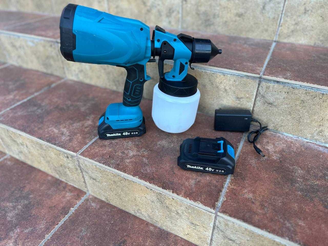Краскопульт Makita 48 в аккумуляторный 2аккум. Фарбопульт Макита