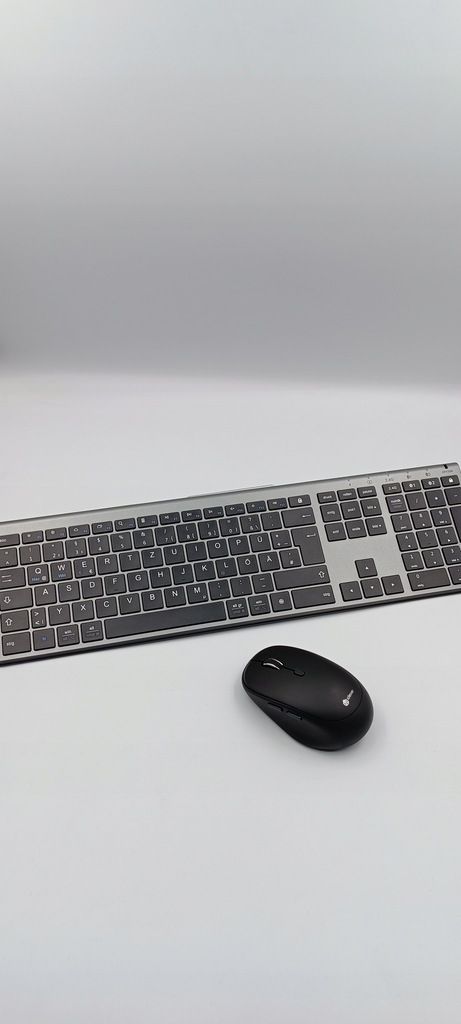 IClever Klawiatura i mysz Bluetooth, QWERTZ, podwójny tryb, Czarny +
