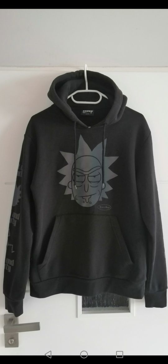 Rick and Morty Cropp bluza z kapturem czarna