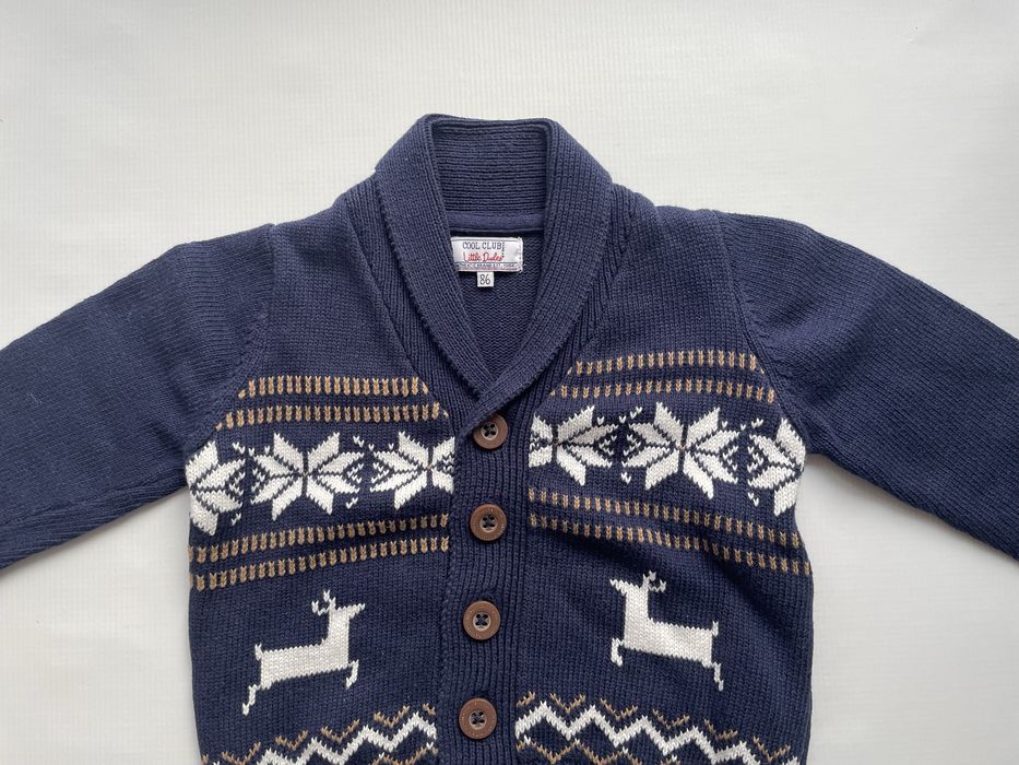 Sweterek chłopięcy Cool Club 86 – zimowy wzór, idealny stan