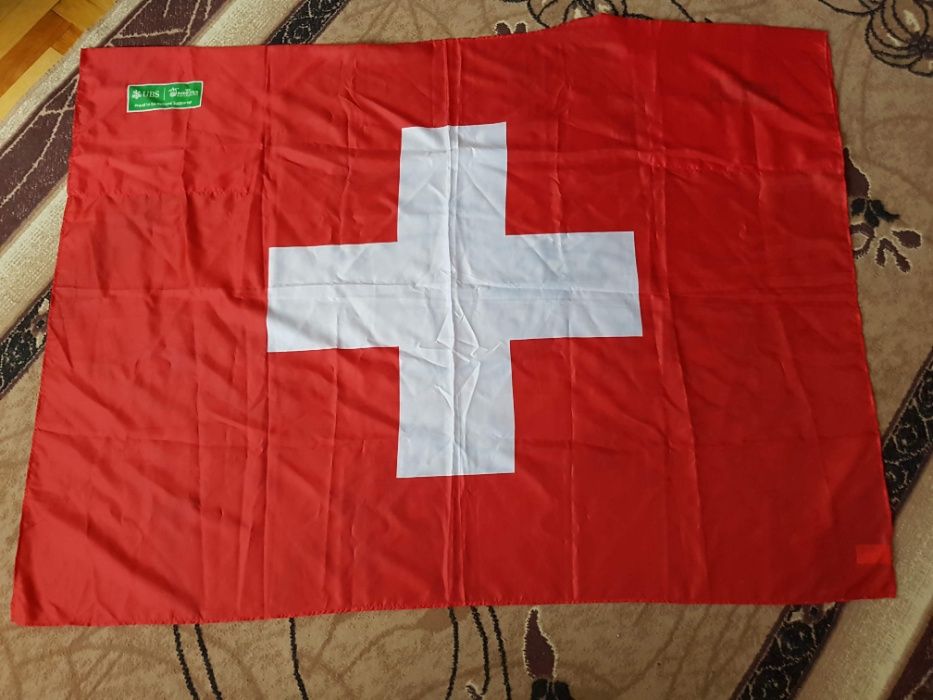 Флаг, Швейцария, EURO 2008, футбол, UBS (банк)