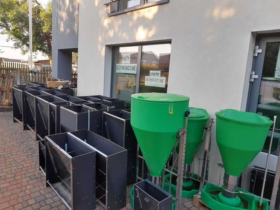 Automaty paszowe NA SUCHO, karmnik dla świń, zasypowe skrzynkowe