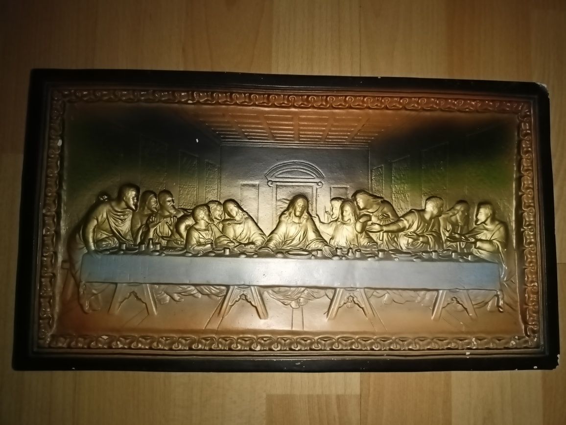 Płaskorzeźba gipsowa Ostatnia wieczerza