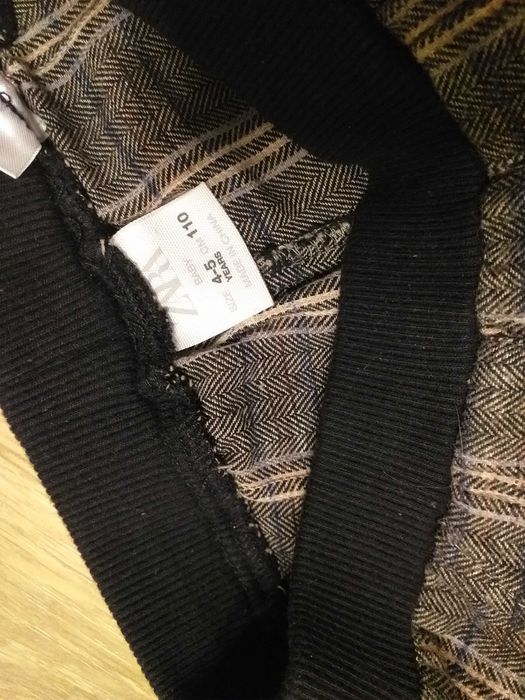 eleganckie spodnie w kratę rozm 110 Zara