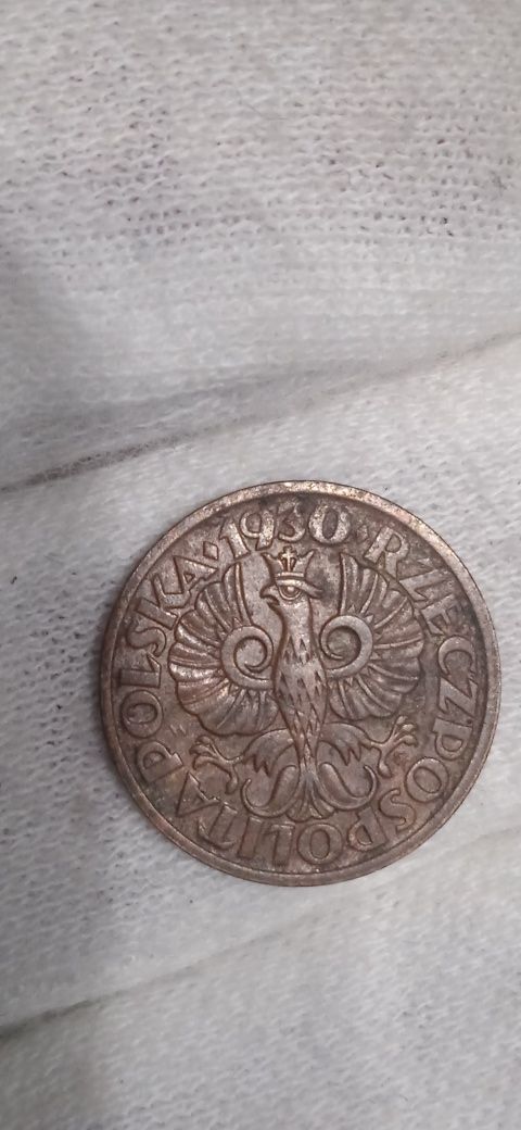 2 RP 1 grosz 1930 rok, 1 gr 1923r, 1 gr 1925, 5 gr 1923
