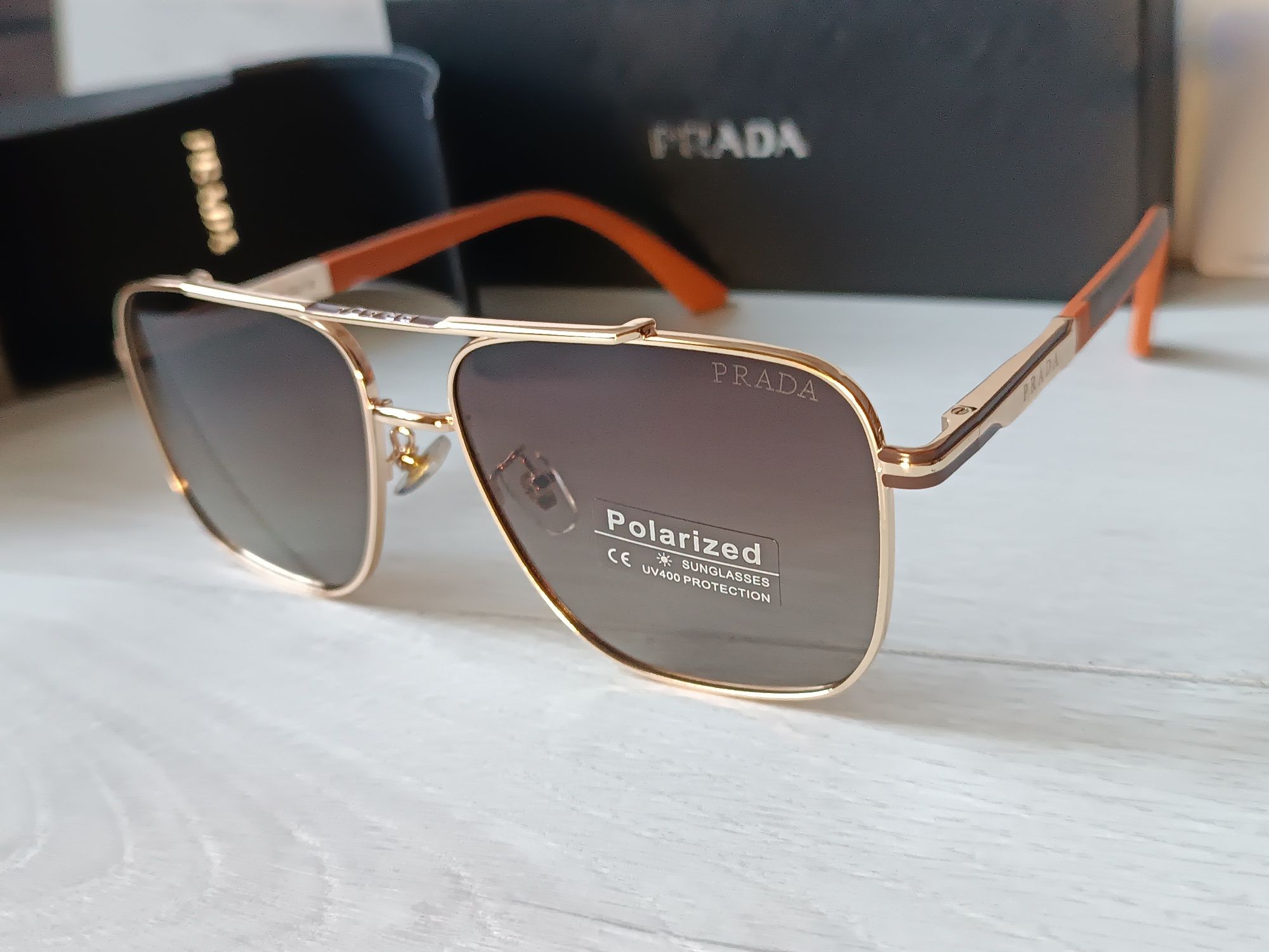 Брендові чоловічі окуляри Prada з поляризацією. Нові!