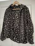 Koszula szara w kwiaty retro River Island M vintage