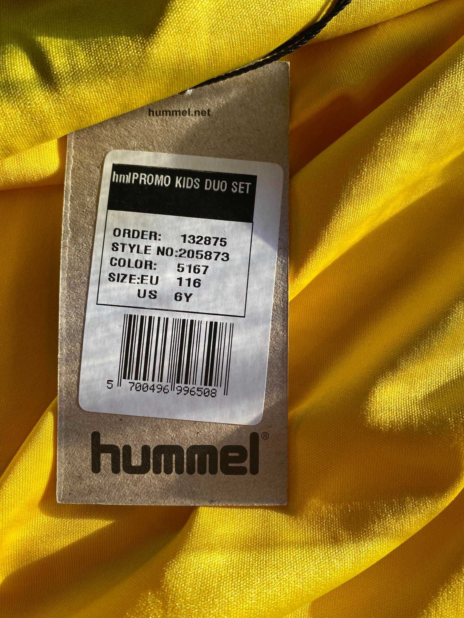 Zestaw Sportowy Koszulka + Spodenki Hummel żółto niebieski 116