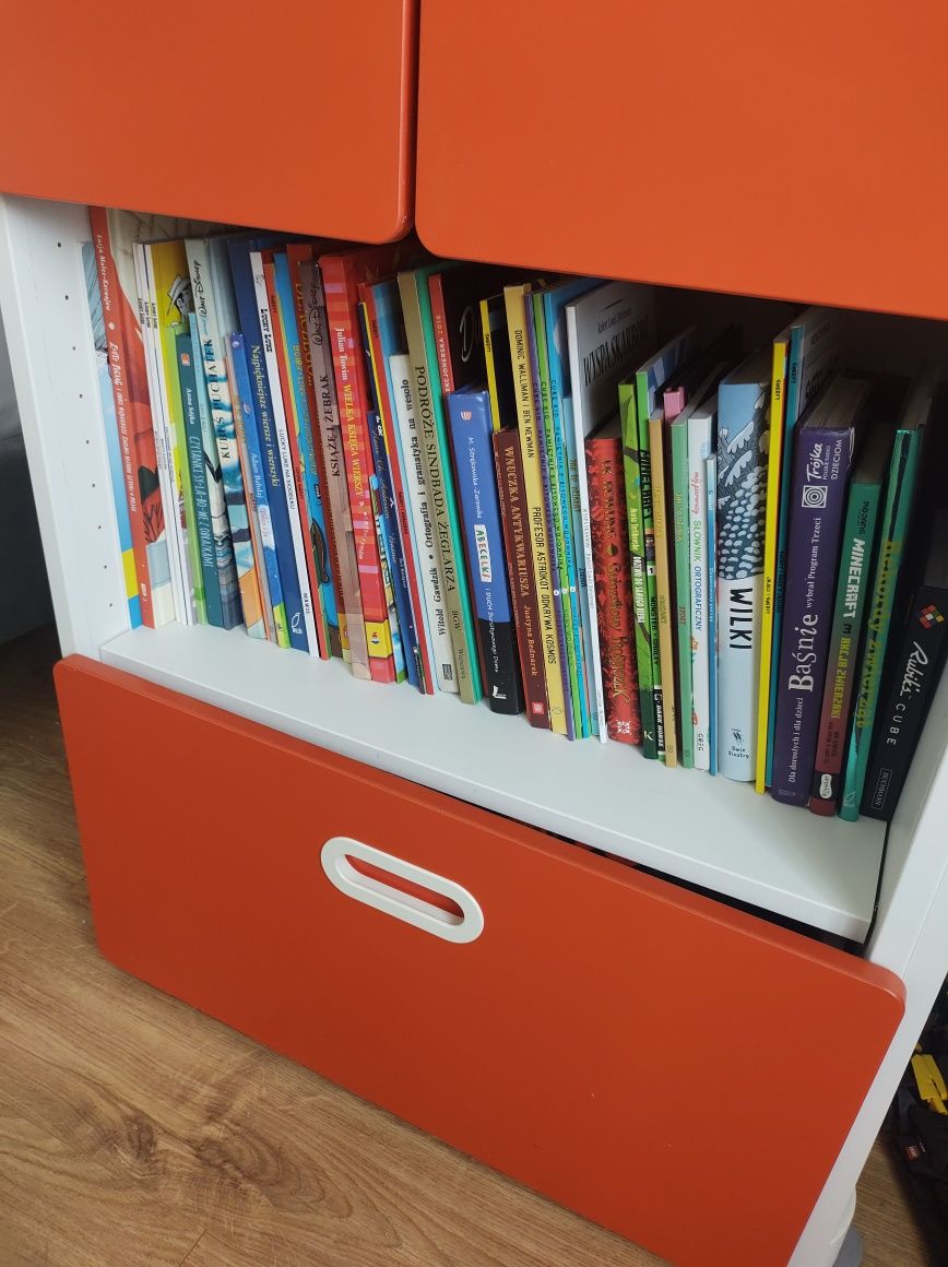 Ikea Stuva czerwona komoda + ławka z poduszką