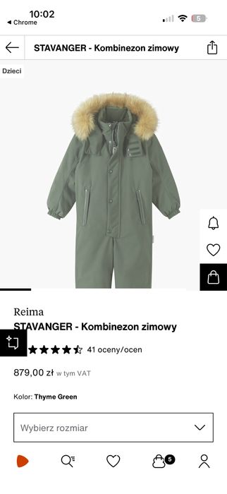 Reima kombinezon zimowy STAVANGER