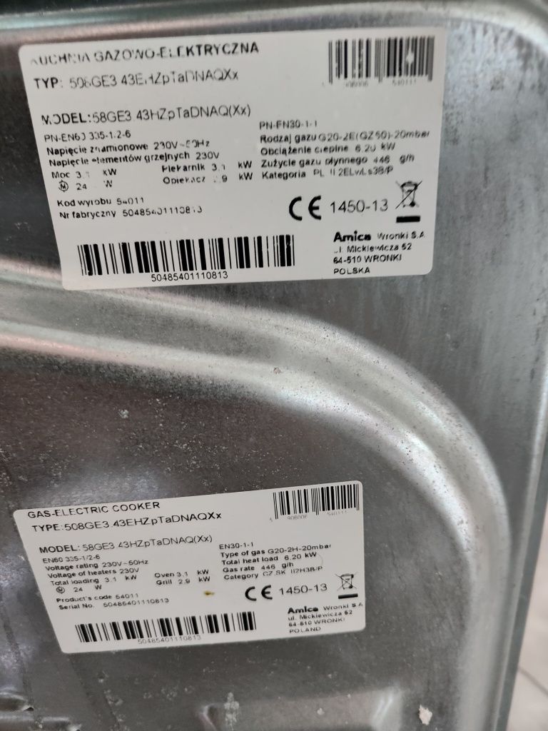 Gazówka piekarnik