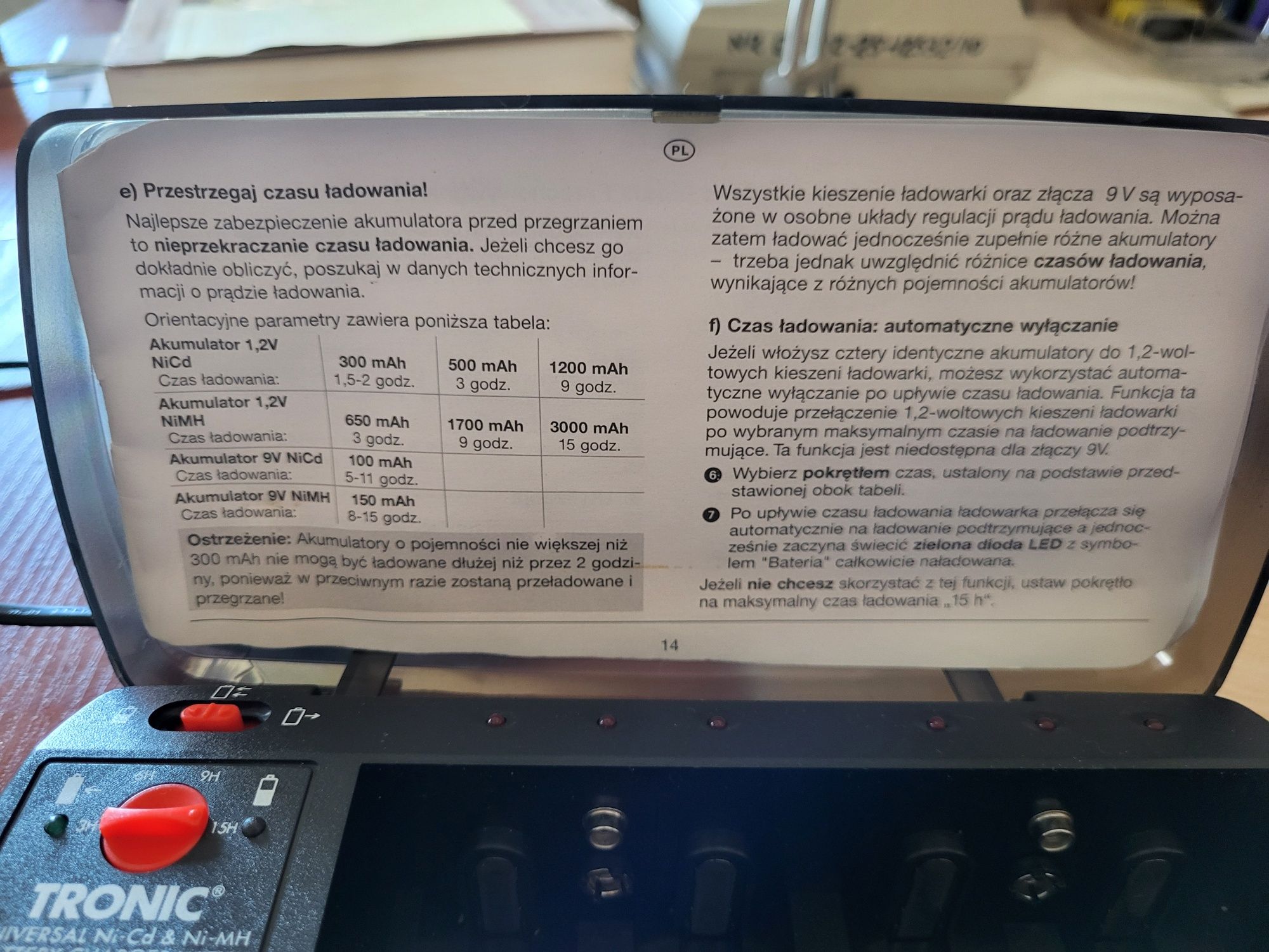 Ładowarka baterii akumulatorków Tronic