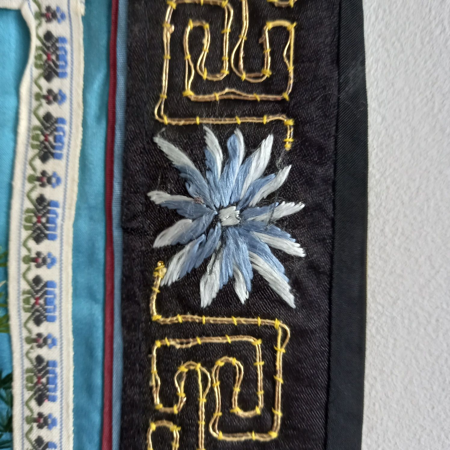 Antyczny chiński haftowany jedwabny panel