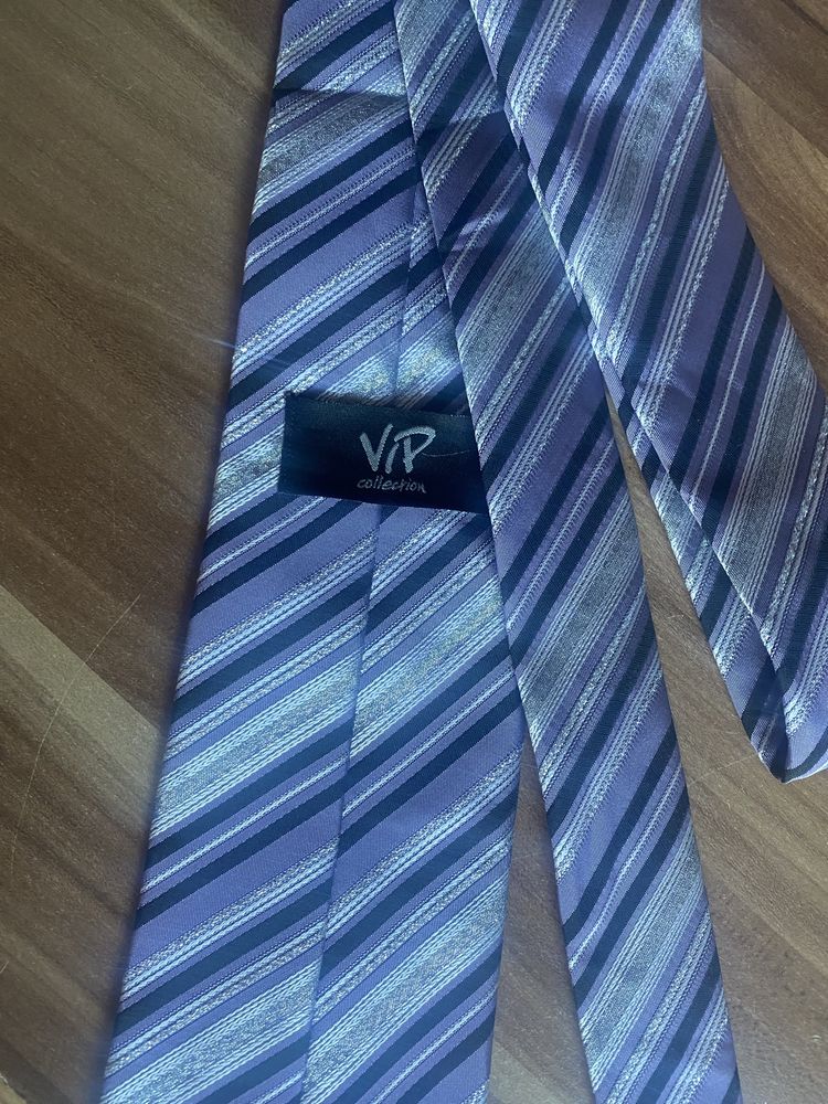 Krawat VIP fiolet srebro