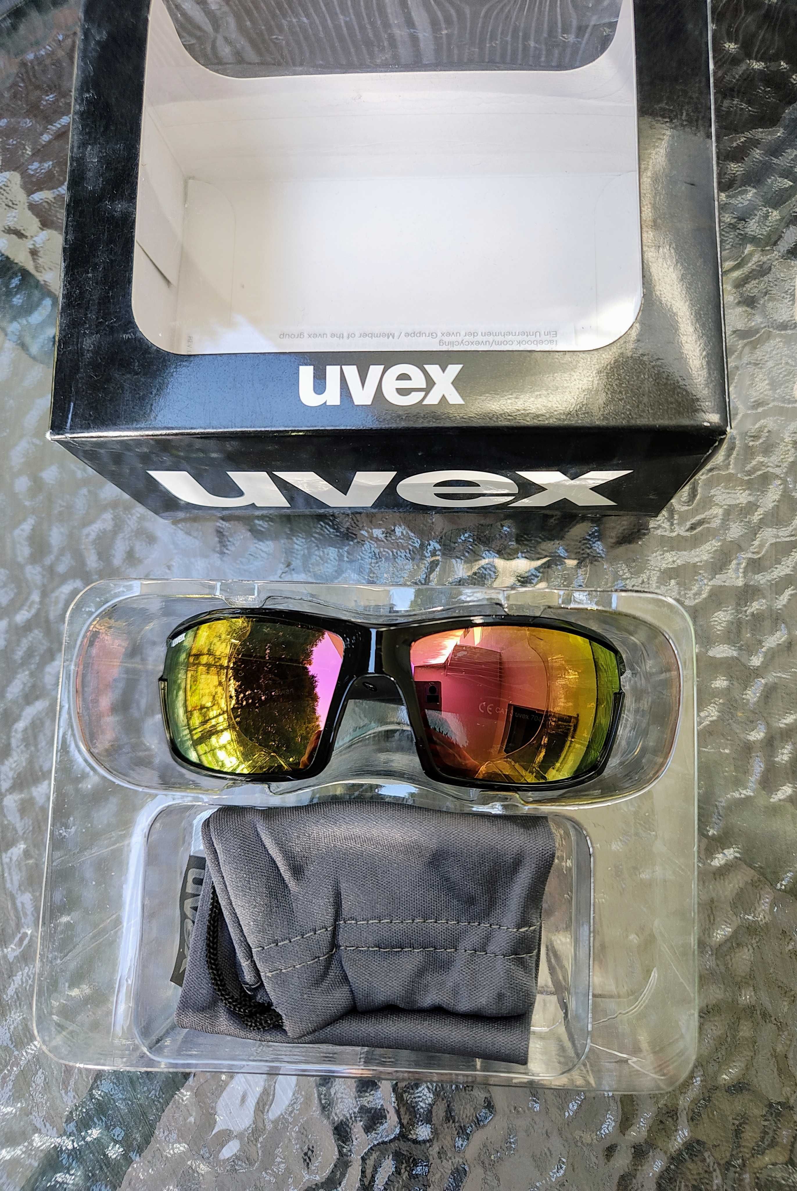 UVEX okulary przeciwsłoneczne do jazdy samochodem black/mirror red