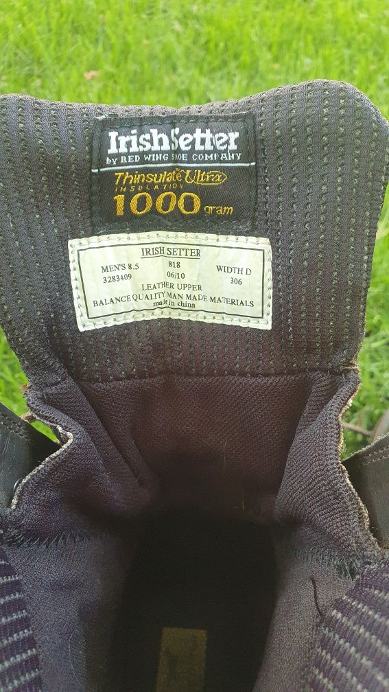 Irish Setter 10” 1000g утеплені водонепроникні Insulated Hunting Boots