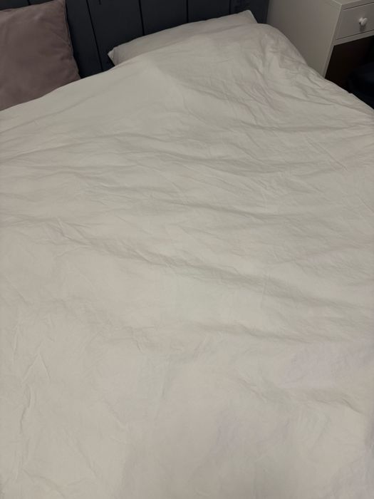 Білосніжна сатинова постіль (без дефектів)