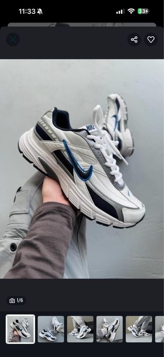Кросівки Nike Initiator White Grey Віне найк кроси кроссовки найк
