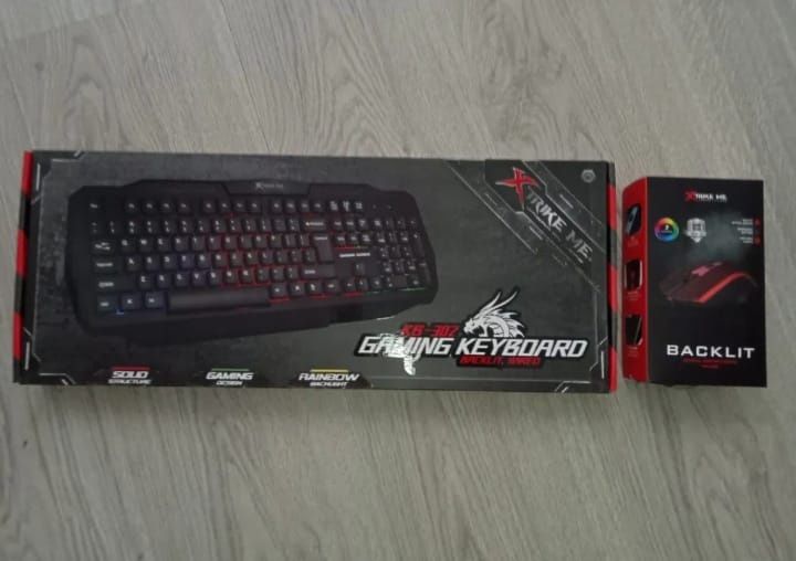 Rato, teclado e tapete 
Tudo como novo

Rato xtrike me

7 cores

3 ste