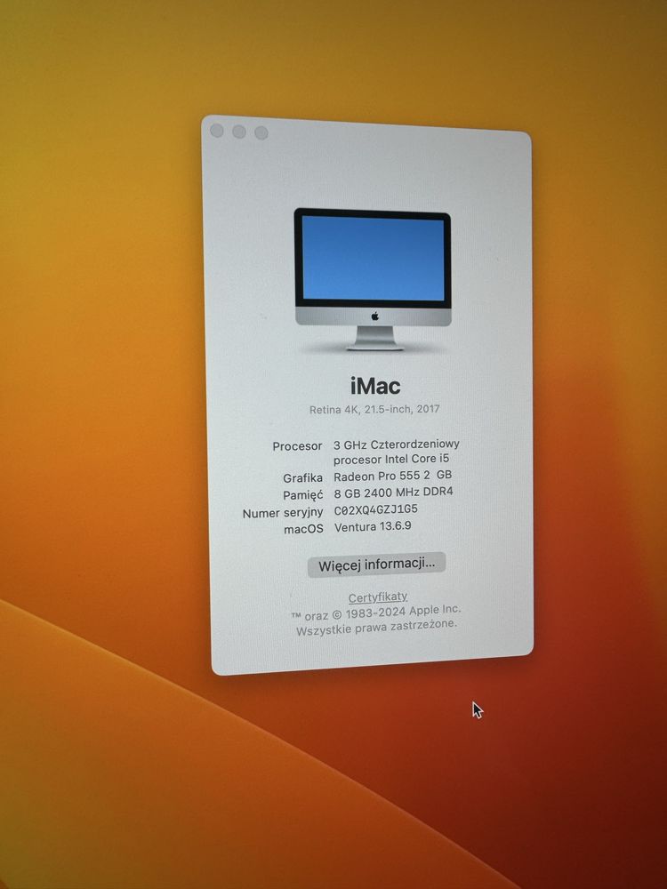 iMac 4K 2017 21.5