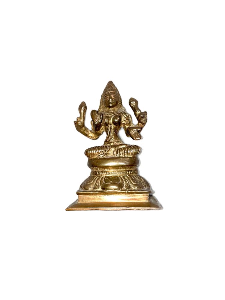 idolo religioso e estatueta Lakshmi Devi bronze