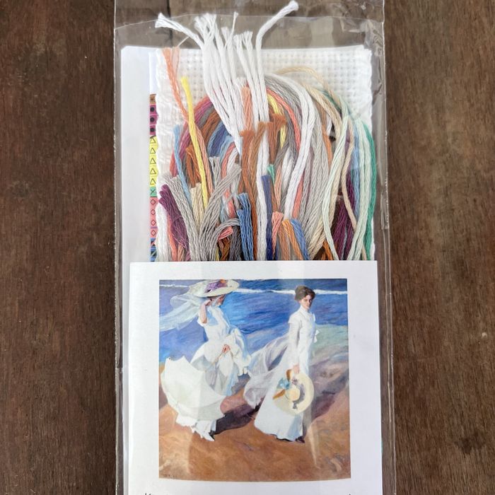 Kit de ponto cruz (tudo incluido) baseado em obra de Joaquim Sorolla