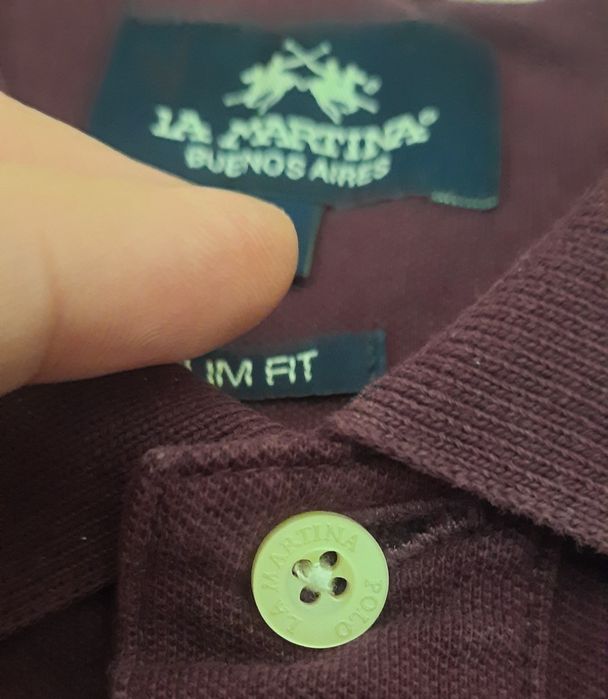 Фирменный лонгслив-поло La Martina Оригинал