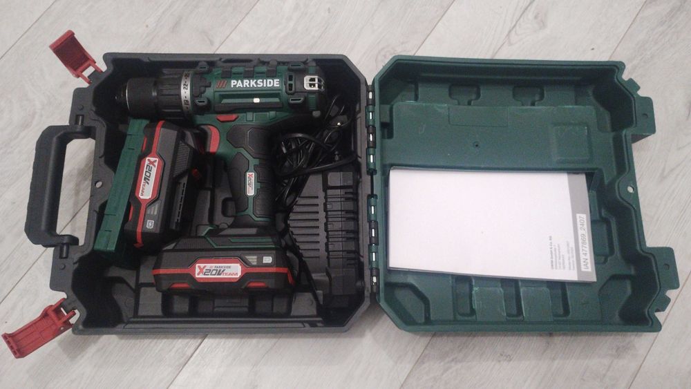 Wiertarko wkrętarka marki parkside 2x bateria