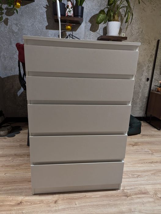 Komoda IKEA MALM – 5 szuflad, kolor biały