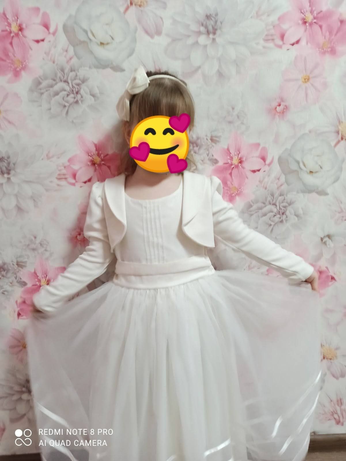 Святкова біла сукня для дівчинки 104-122