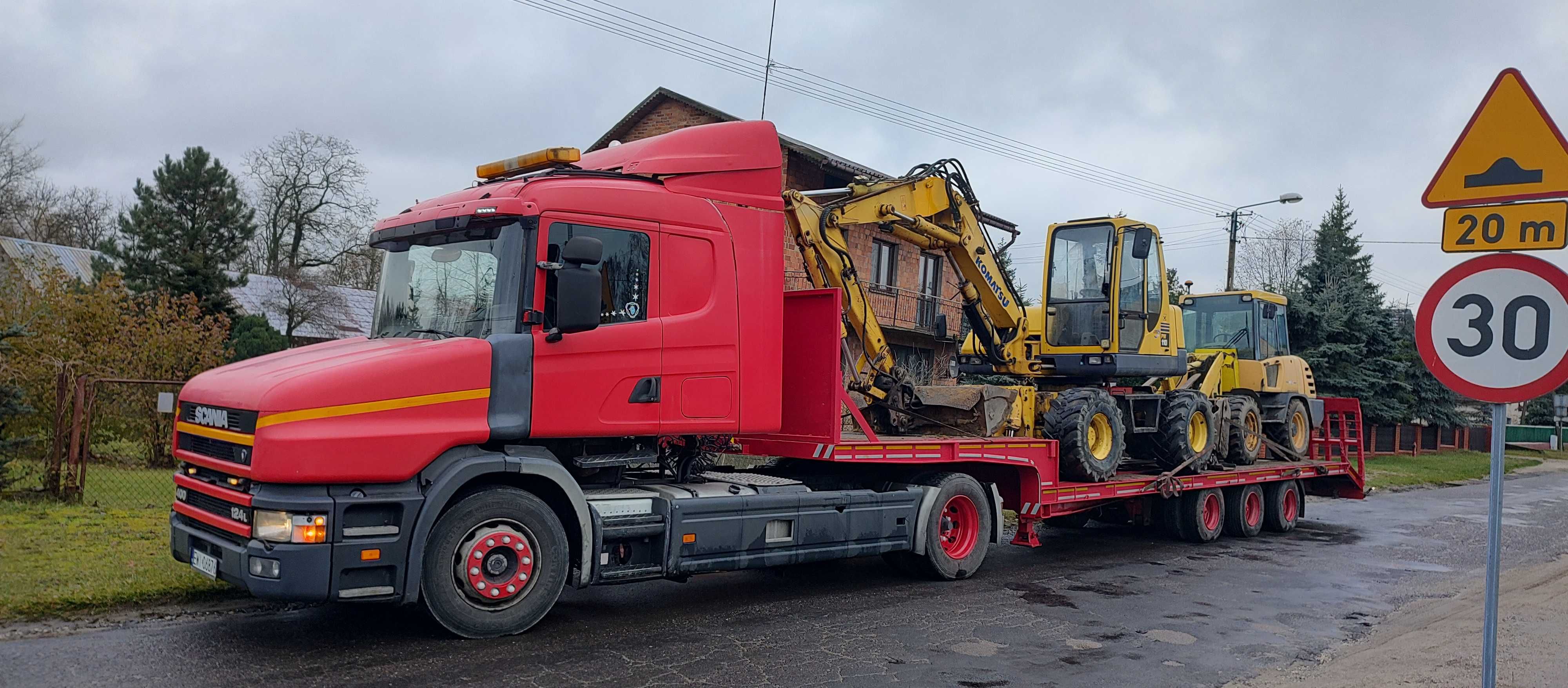 Transport S8 laweta holownik koparka ładowarka pomoc drogowa holowanie