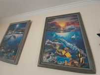 3 Quadros Puzzle com moldura