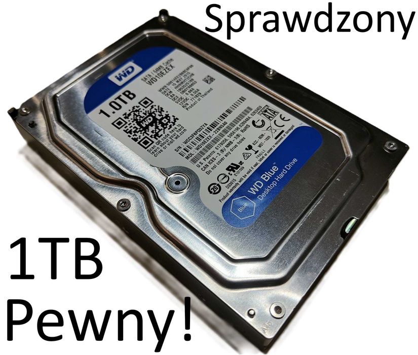 Dysk twardy WD Blue 1TB WD10EZEX Przetestowany, pewny!!!