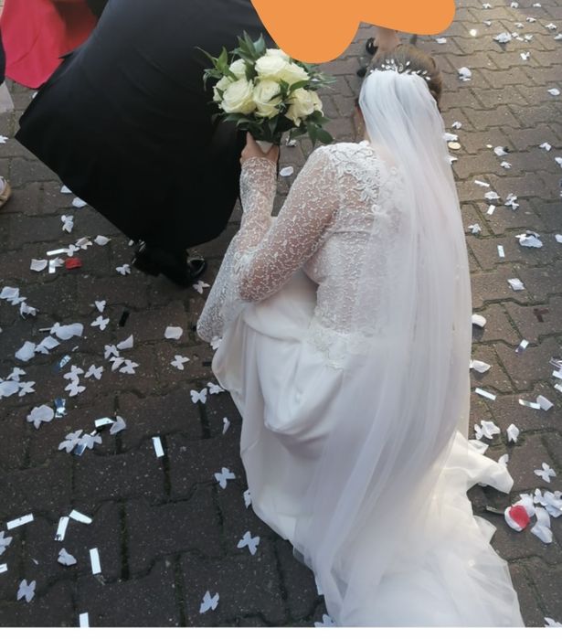 Suknia ślubna Justyna Kodym biała koronka + welon gratis