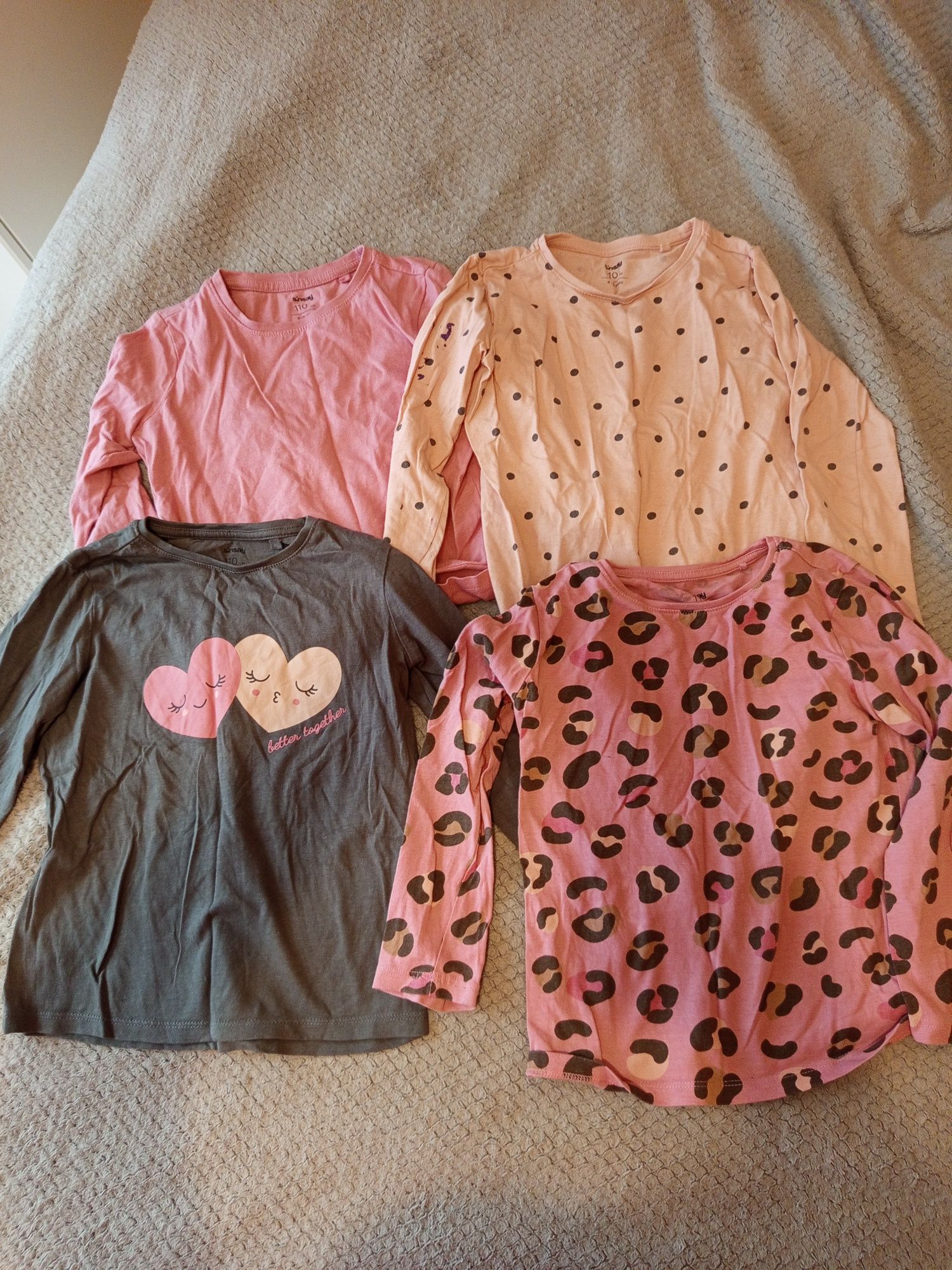Bluzki i bluza rozmiar 110