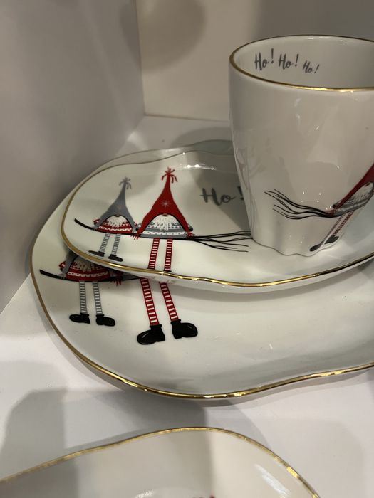 Zestaw Lubiana święta porcelana skrzaty stone age boże narodzenie