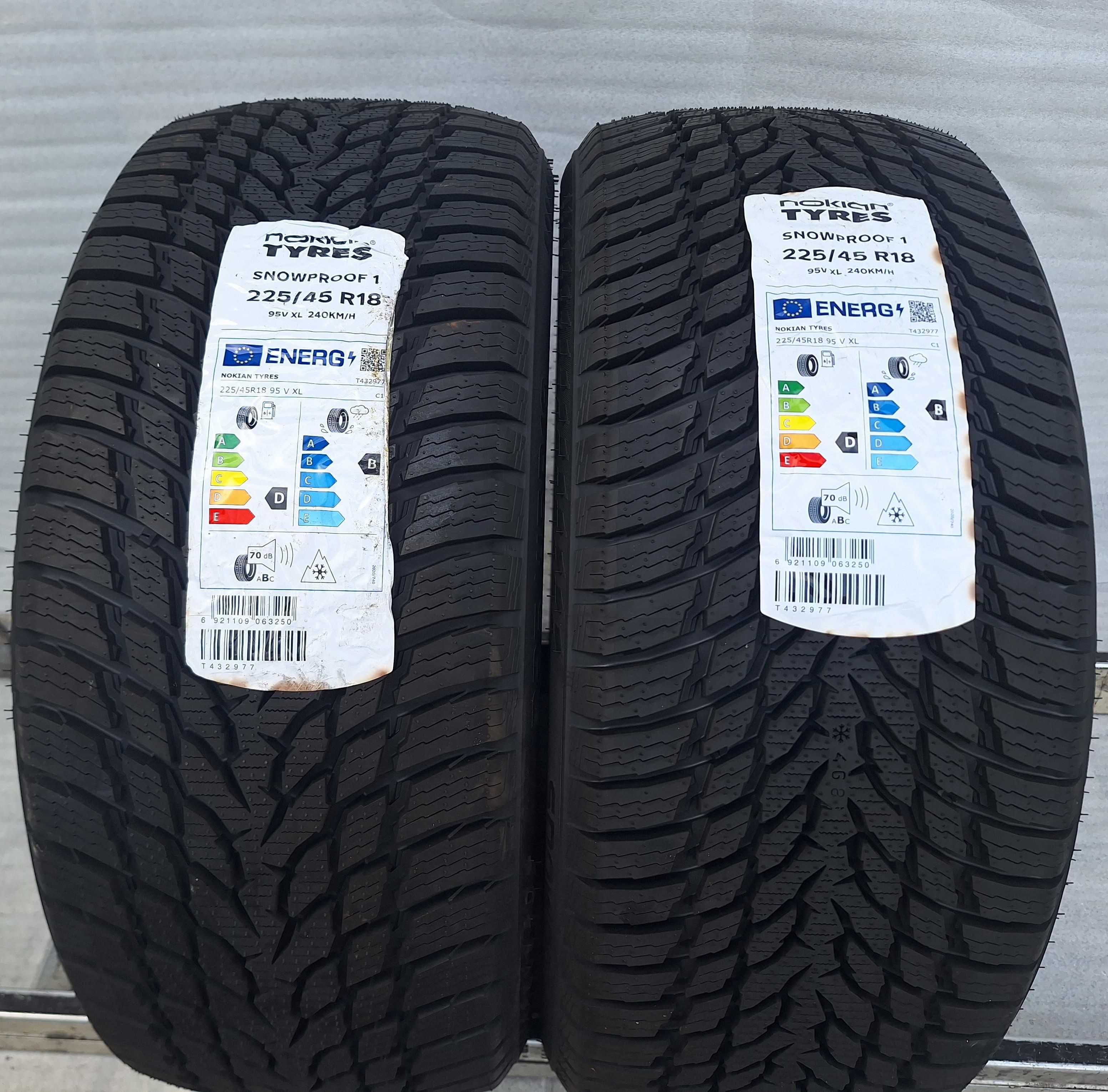 2x opony zimowe 225/45R18 Nokian Snowproof 225/45/18 Nowe Wysyłka